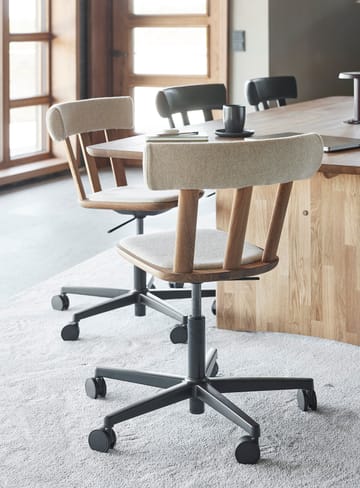 Alt draaibare stoel beklede zitting eikenhout - Hallingdal 65-220-natuurlijke olie - Stolab