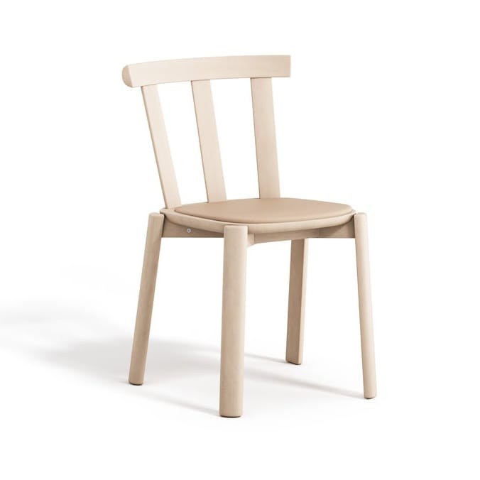Alt stoel beklede zitting berkenhout - Elmovegeta 22011-licht matte lak - Stolab