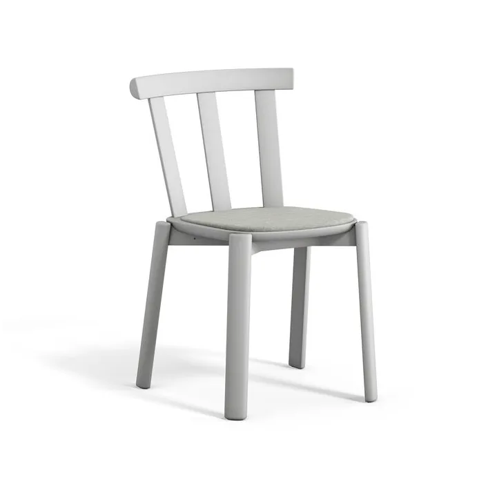 Alt stoel beklede zitting berkenhout, Hallingdal 65-110 light grey-ljusgrå 51 Stolab