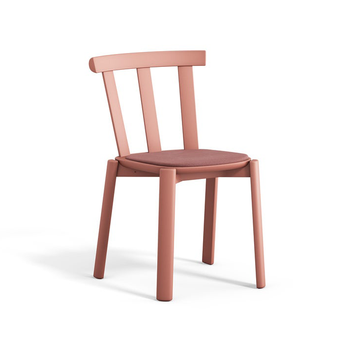 Stolab Alt stoel beklede zitting berkenhout Vidar 4, 633 pink-malva 27