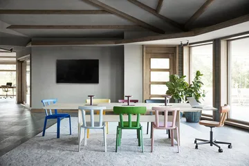 Alt tafel 320x110 cm berkenhout - Lichte matte lak - Stolab