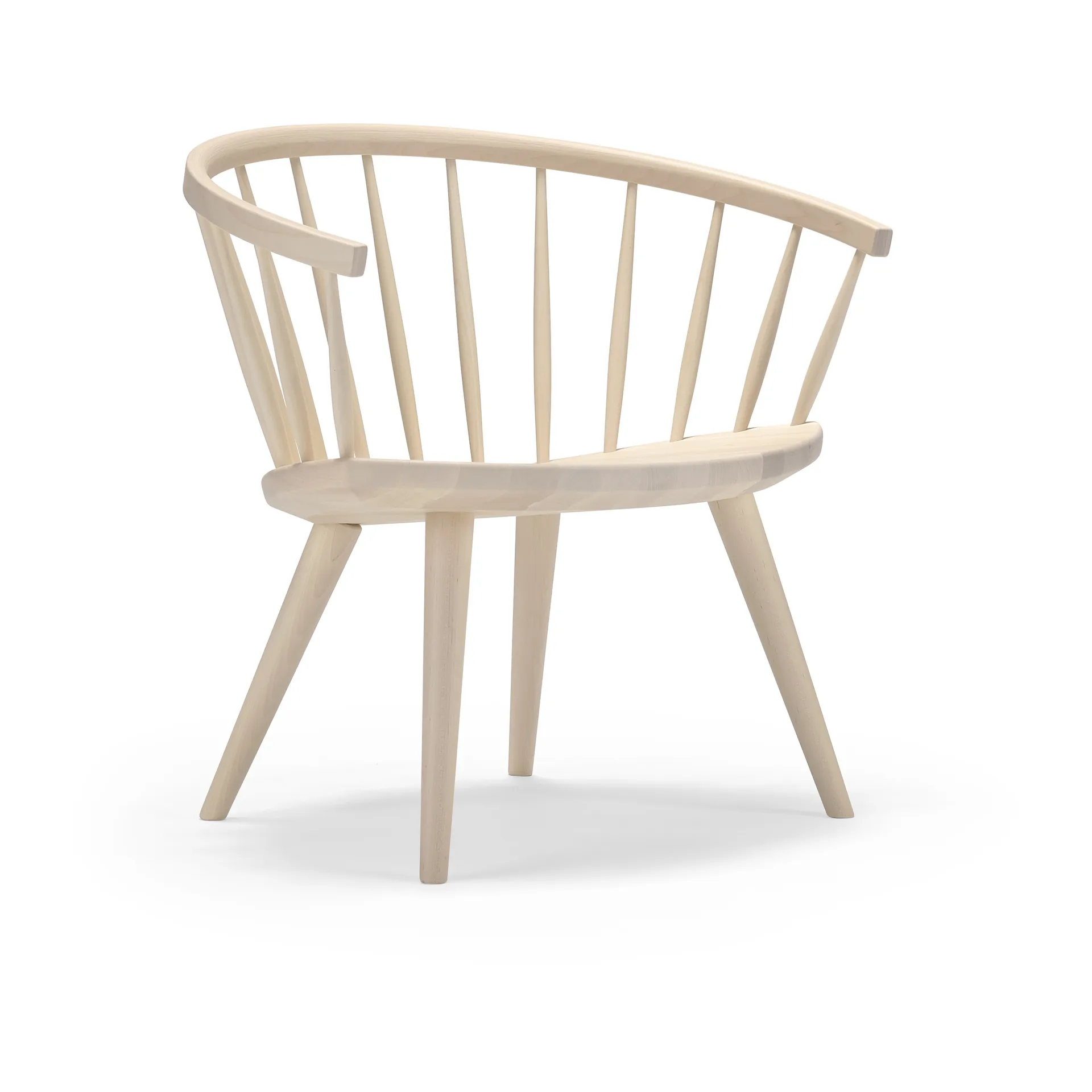 Arka loungestoel berkenhout, Lichte matte lak Stolab