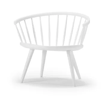 Arka loungestoel berkenhout - Wit - Stolab