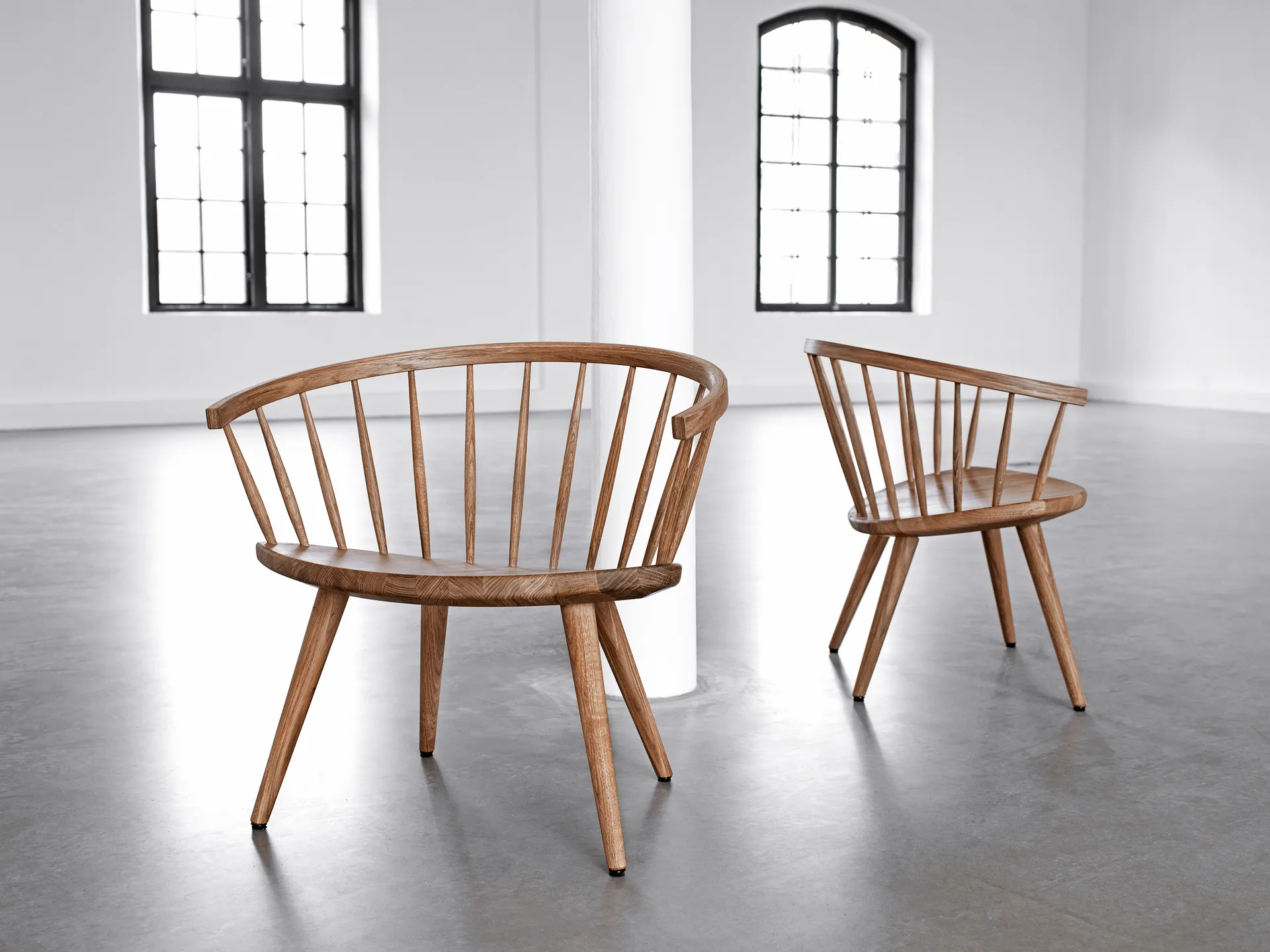 Arka loungestoel eikenhout, Naturel olie Stolab