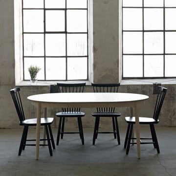 Carl eettafel berkenhout - Wit 21 dekkend, vast blad - Stolab
