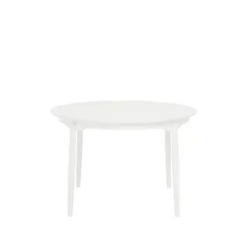 Carl eettafel berkenhout - Wit 21 dekkend, vast blad - Stolab