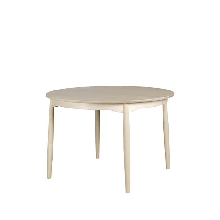 Carl eettafel berkenhout - Witte olie, 1 inlegblad incl. steunpoten - Stolab