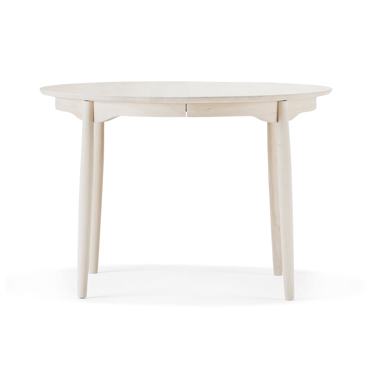 Stolab Carl eettafel deelbaar o115 cm Berkenhout witte olie