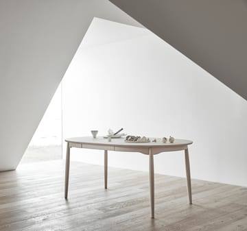 Carl eettafel deelbaar Ø115 cm - Berkenhout witte olie - Stolab