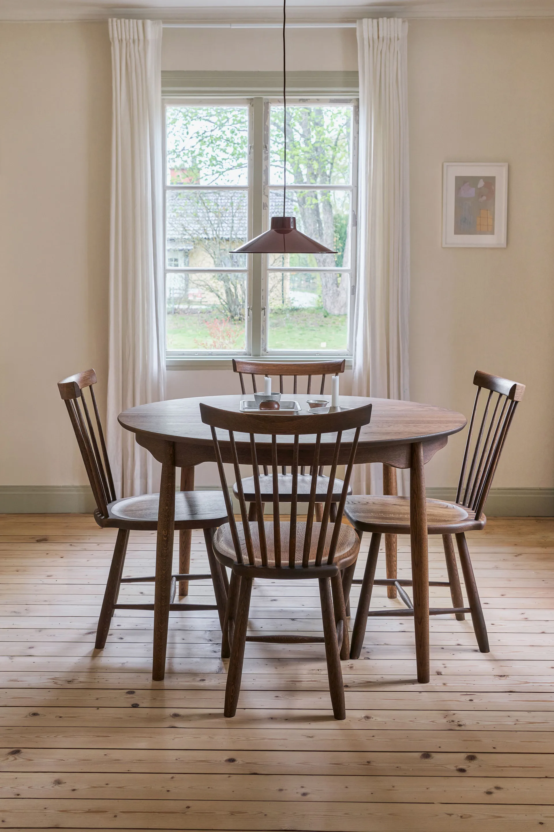 Carl eettafel deelbaar Ø115 cm, Chocoladebruin olie Special Edition (eiken), Ø115 cm Stolab