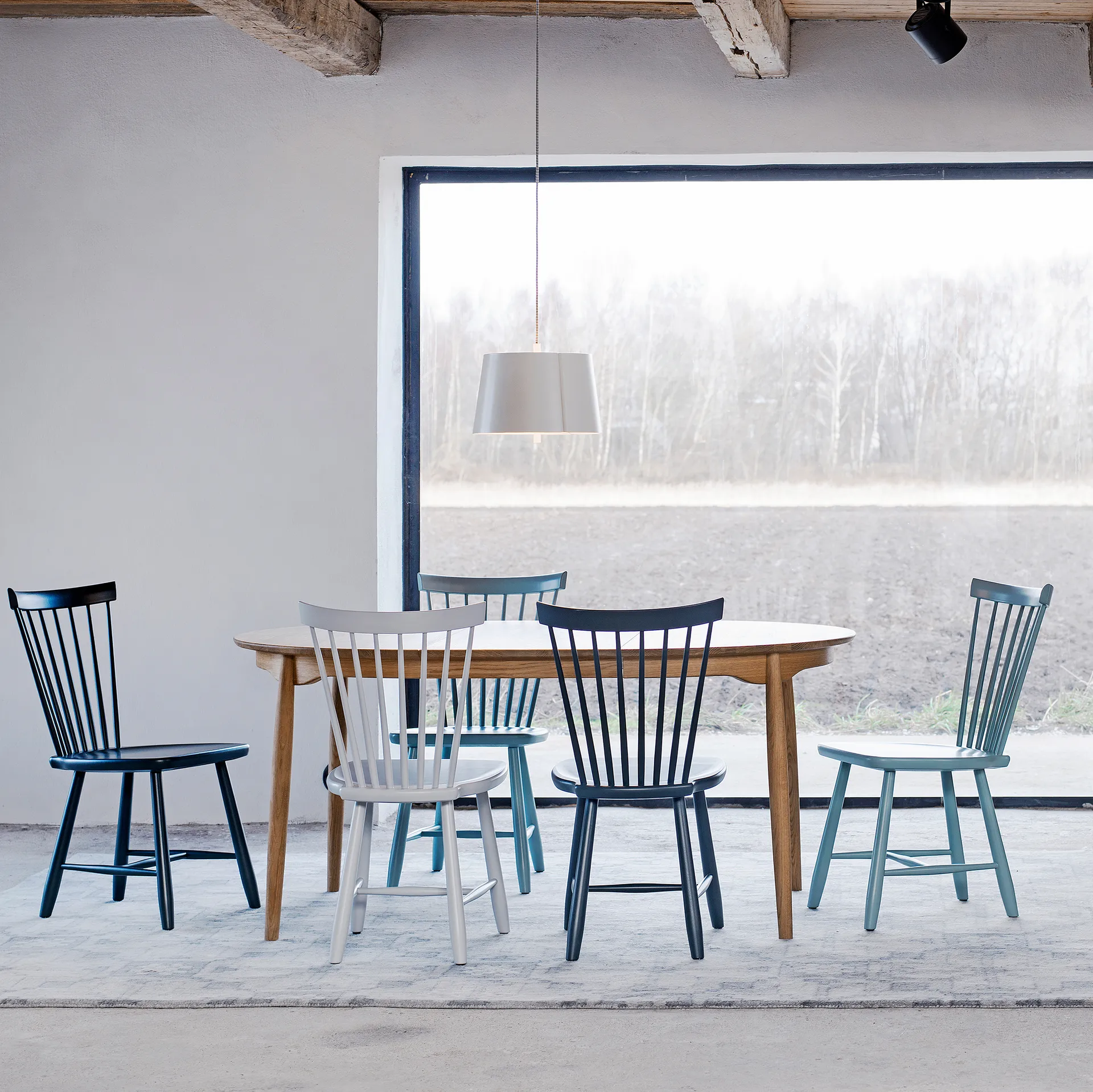 Carl eettafel deelbaar Ø115 cm, Eikenhout naturel olie Stolab