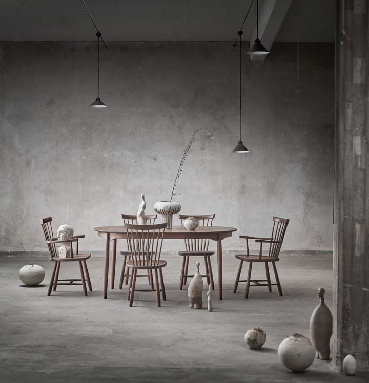 Carl eettafel deelbaar Ø115 cm, Smoked oak Stolab