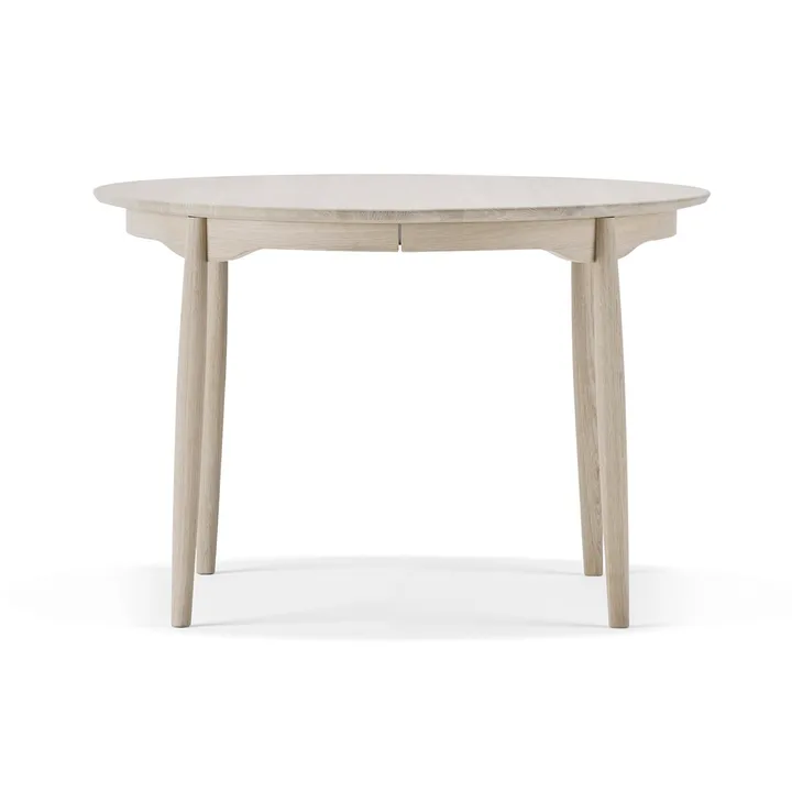 Carl eettafel deelbaar - Eikenhout lichte matte lak, Ø115 cm - Stolab