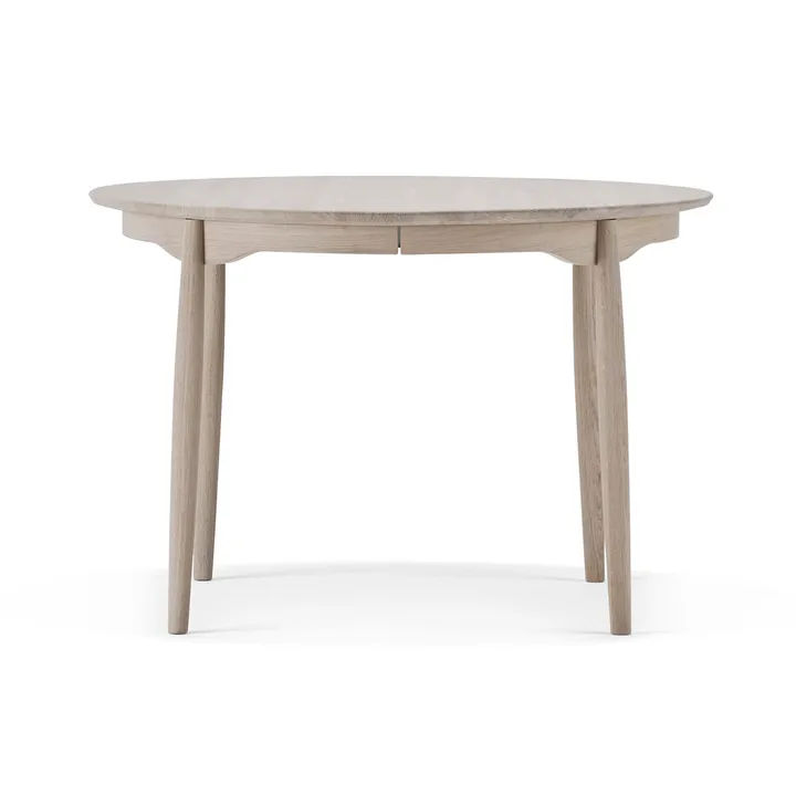 Carl eettafel deelbaar - Eikenhout witte olie, Ø115 cm - Stolab