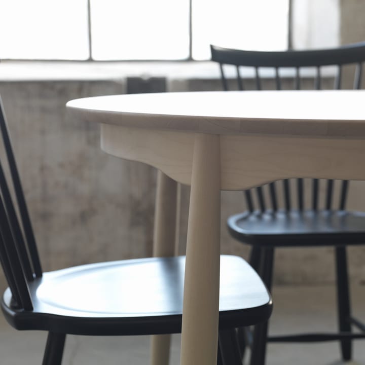 Carl eettafel vast tafelblad Ø115 cm, Berk lichte matte lak Stolab
