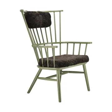 Henriette fauteuil kussen&nekkussen olive green-Espresso - Stolab
