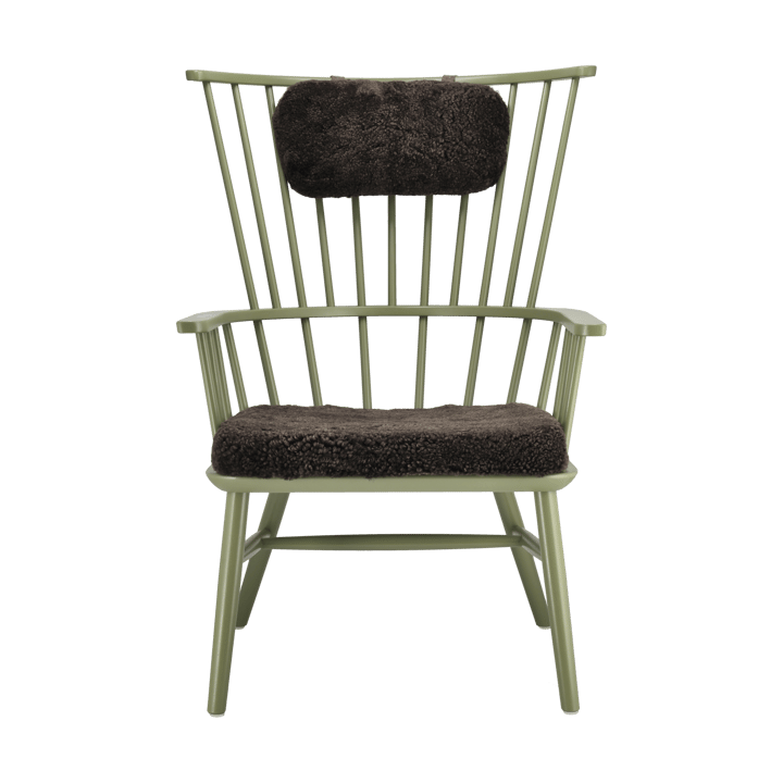 Henriette fauteuil kussen&nekkussen olive green-Espresso - undefined - Stolab