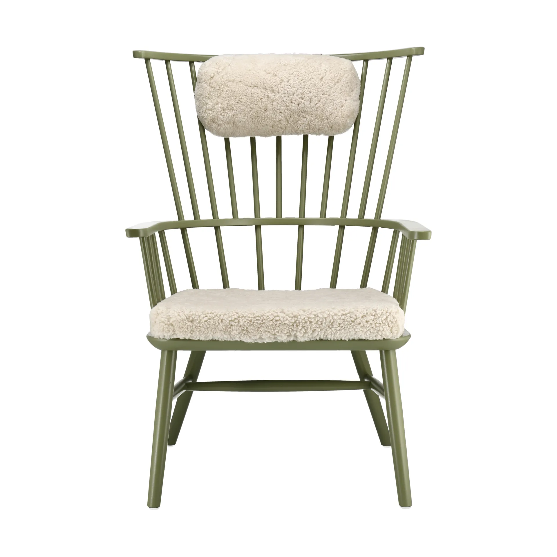 Henriette fauteuil kussen&nekkussen olive green-Moonlight Stolab