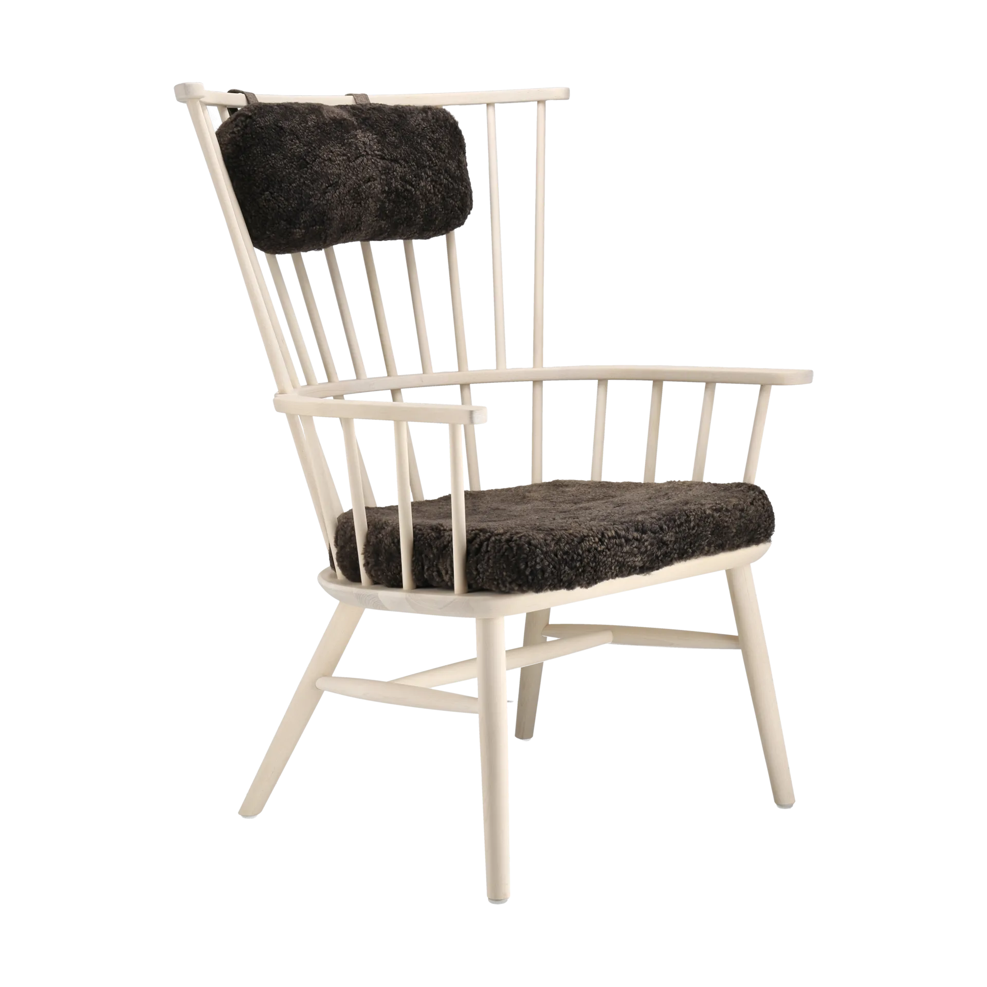 Henriette fauteuil kussen&nekkussen white oil-Espresso Stolab
