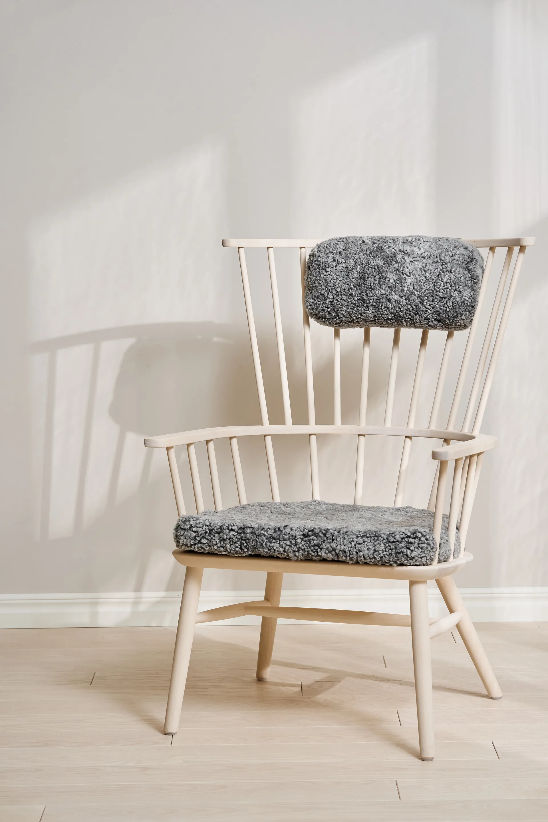Henriette fauteuil kussen&nekkussen white oil-Scand. grey,  Stolab