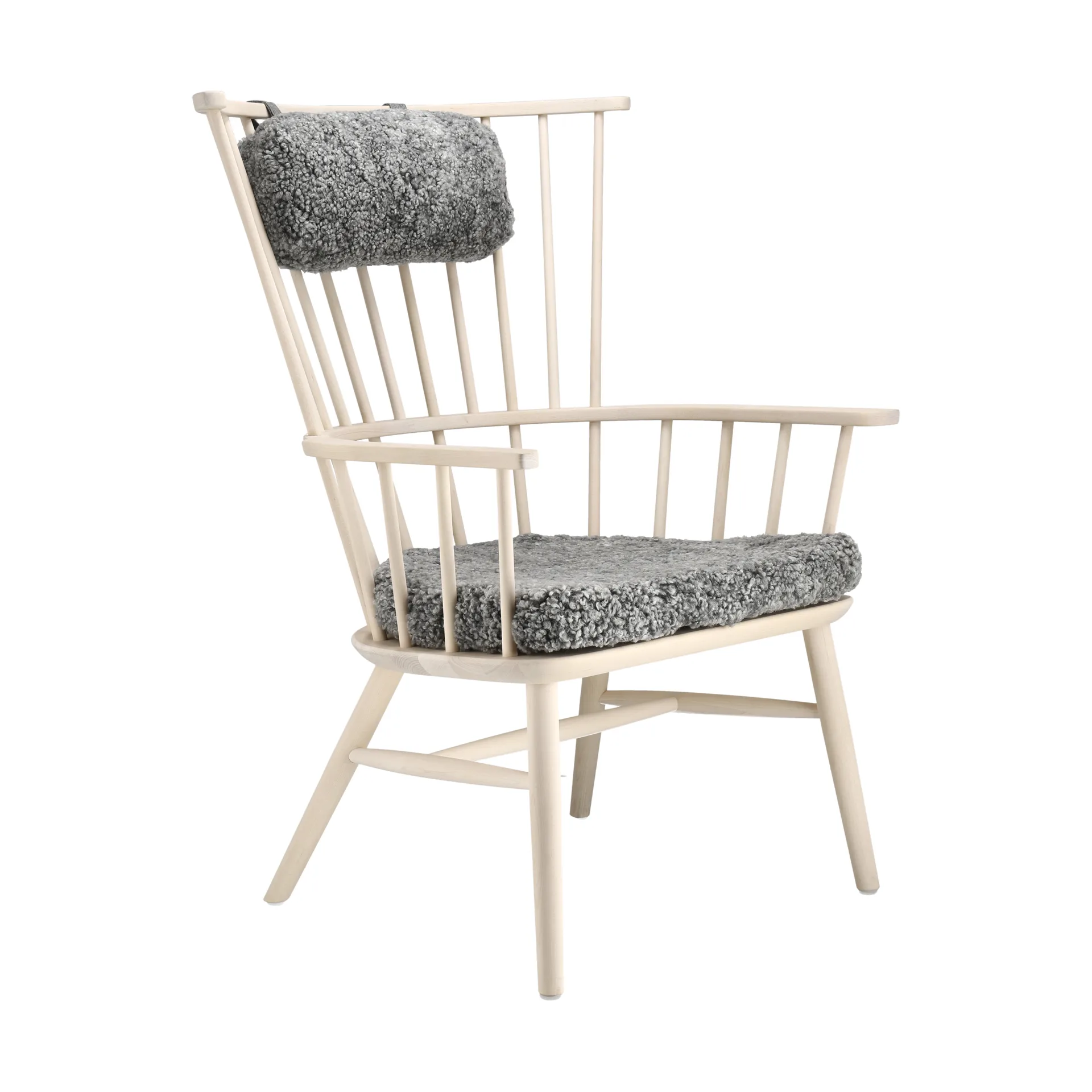Henriette fauteuil kussen&nekkussen white oil-Scand. grey Stolab