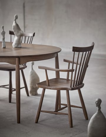 Lilla Åland stoel met armleuningen eikenhout - Smoked oak - Stolab