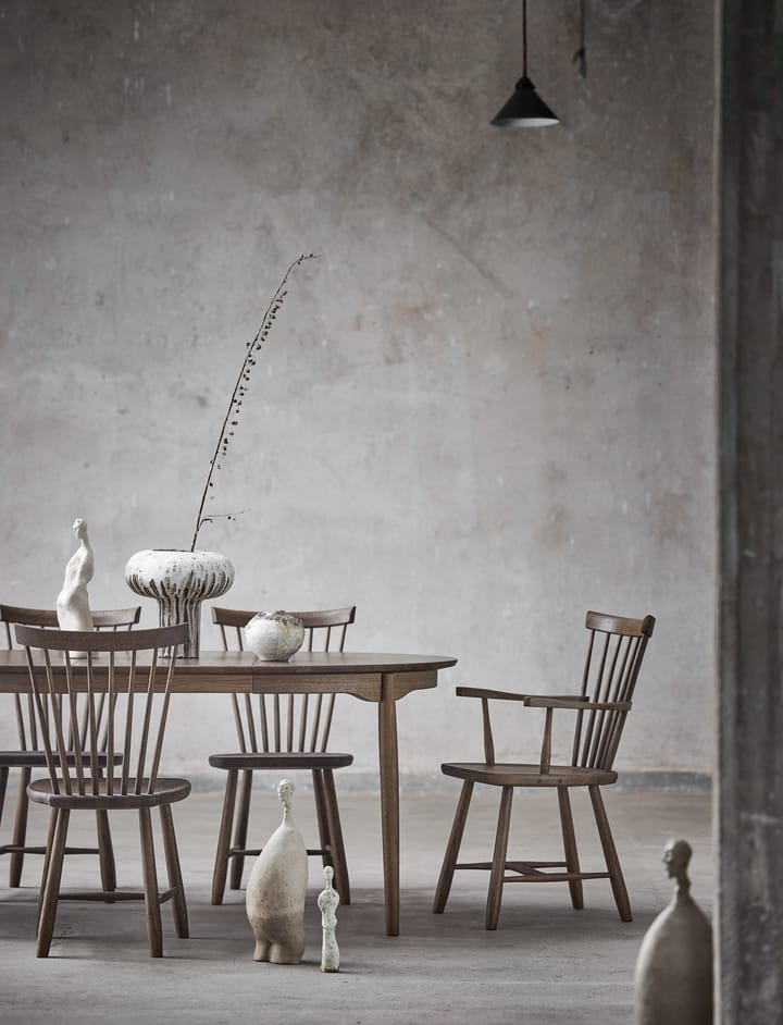 Lilla Åland stoel met armleuningen eikenhout, Smoked oak Stolab