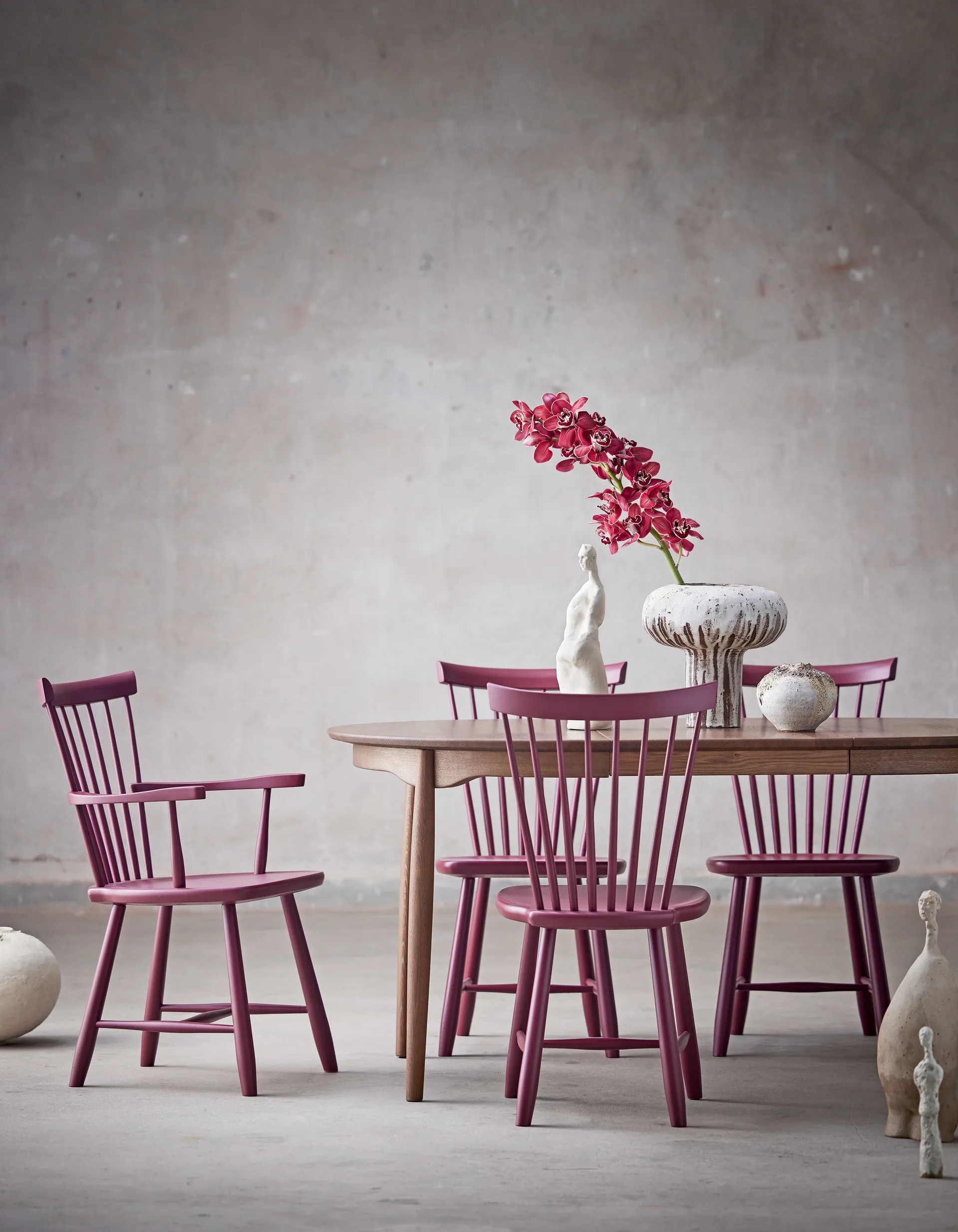 Lilla Åland stoel met armleuningen, Vossenbes 19 (berkenhout) Stolab