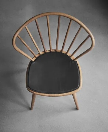 Lilla Åland/Miss Holly leren kussen - Zwart - Stolab