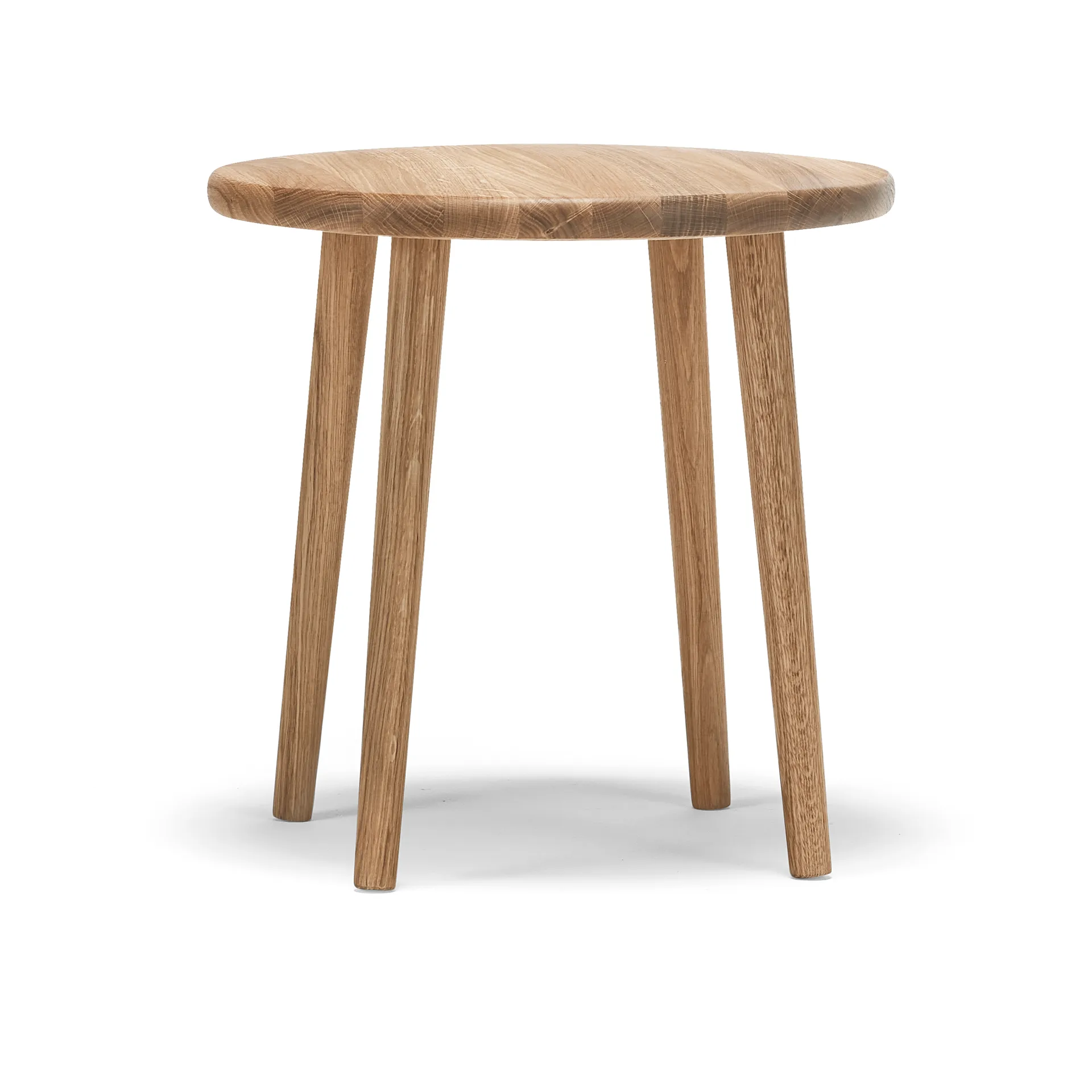 Miss Button ronde kruk, Eikenhout naturel olie, laag, Ø44x45 cm Stolab