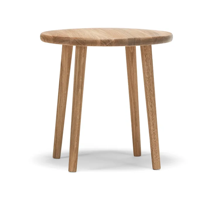 Miss Button ronde kruk - Eikenhout naturel olie, laag, Ø44x45 cm - Stolab