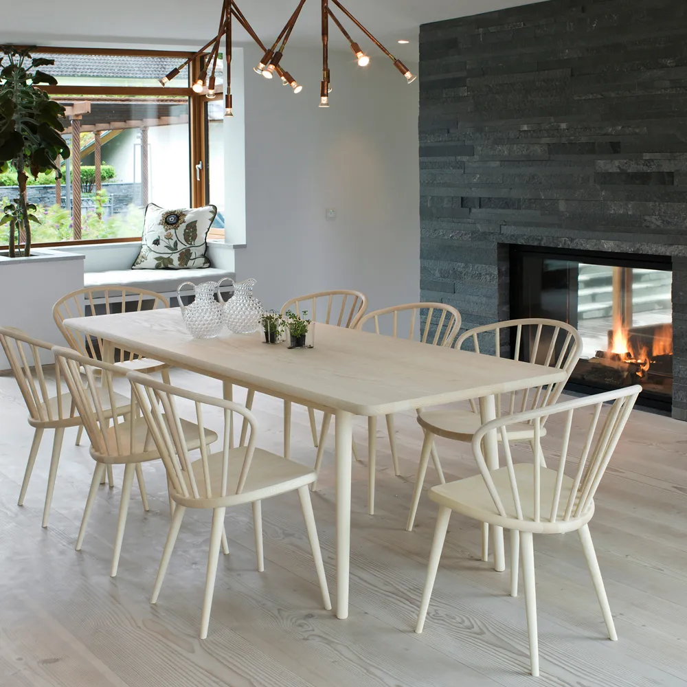 Miss Holly tafel 235x100 cm, Berkenhout witte olie Stolab