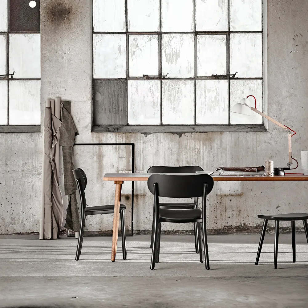 Miss Tailor eettafel 90x90x73 cm, eikenhout naturel olie Stolab