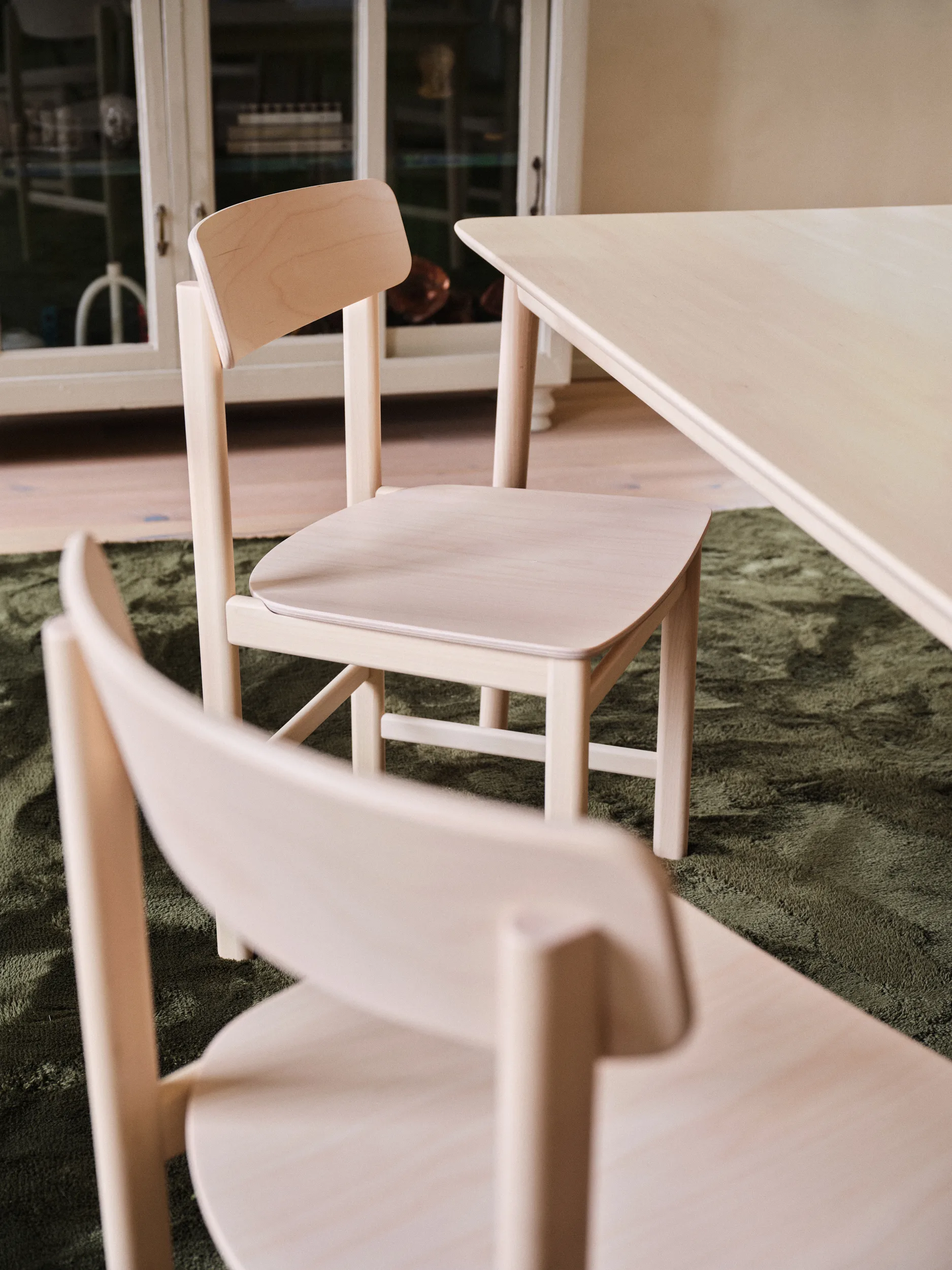 Pal armstoel, Berken licht matte lak Stolab