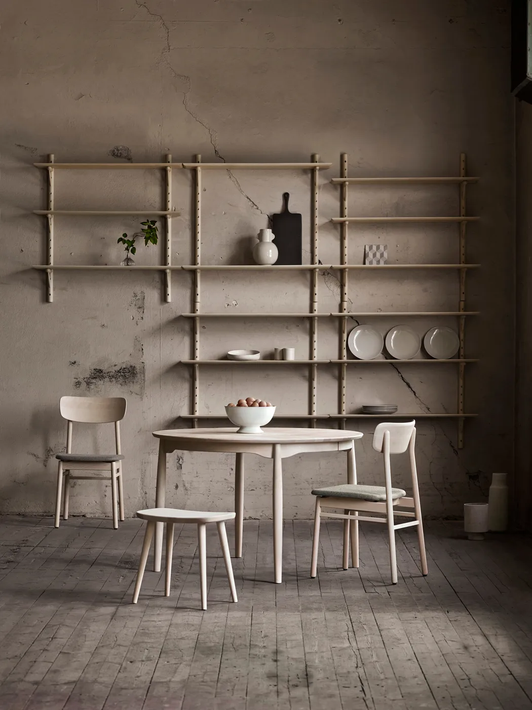 Palle kruk eikenhout, Lichte matte lak Stolab