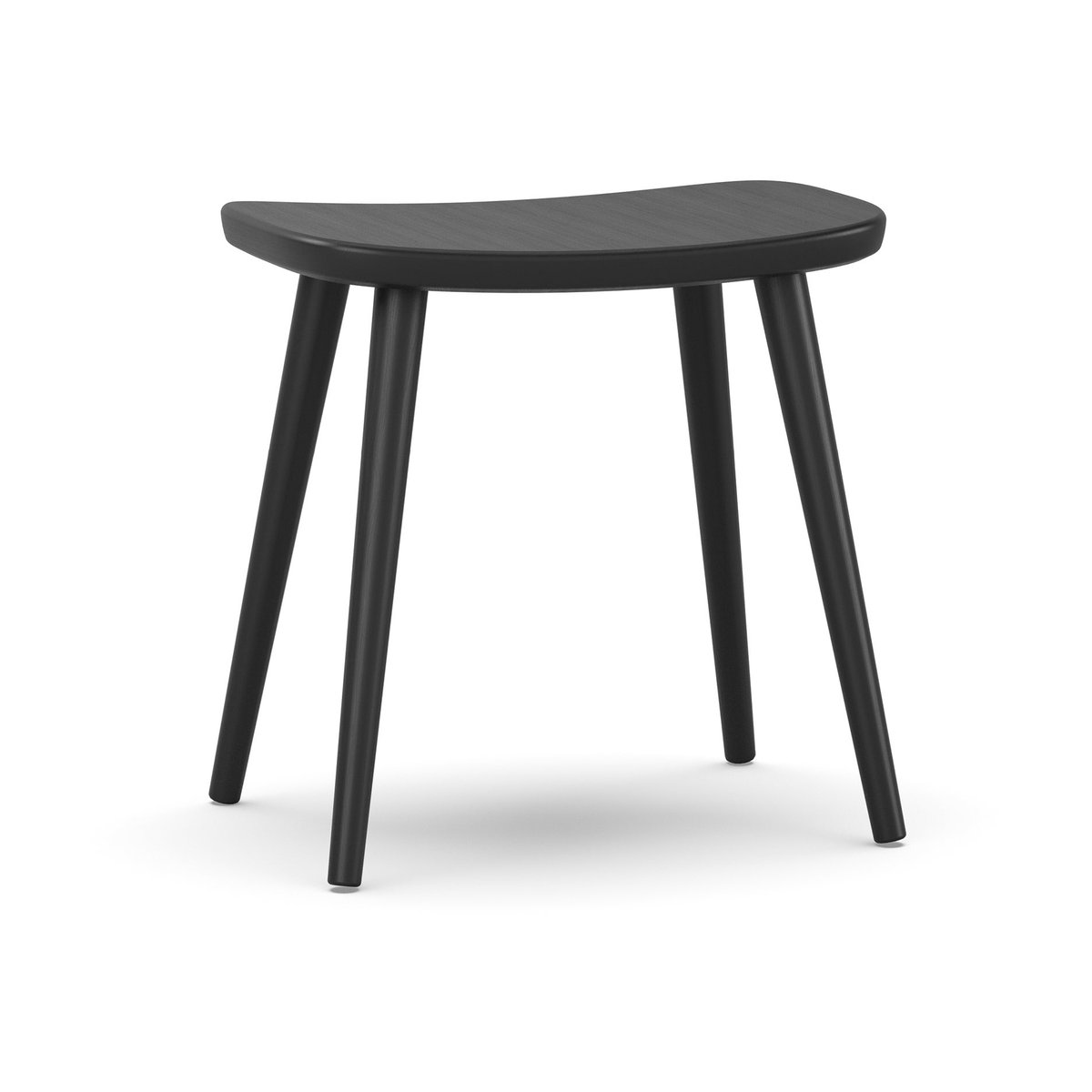 Stolab Palle kruk eikenhout Mat zwart 99 | Scandinavisch Interieur | Krukjes & Poefs | Zwart