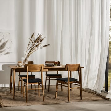 Prima Vista stoel berkenhout lichte matte lak - Leer elmotique 43807 cognac - Stolab