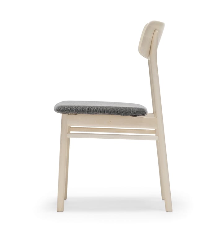 Prima Vista stoel berkenhout lichte matte lak - Stof blues 9202 bruin-beige - Stolab