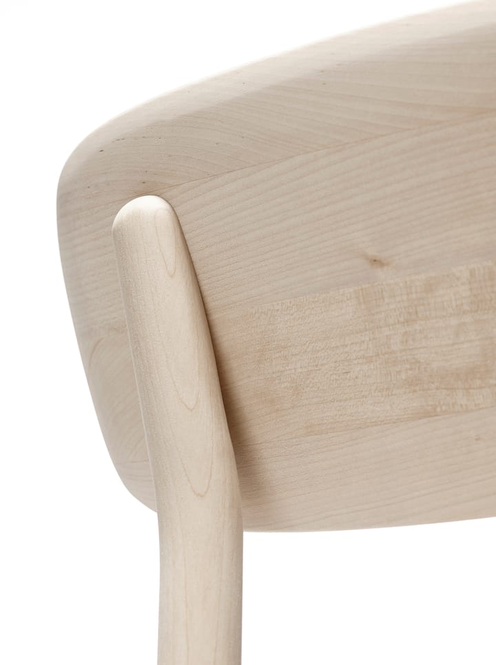 Prima Vista stoel berkenhout lichte matte lak - Stof hallingdaldal 65-130 grijs - Stolab