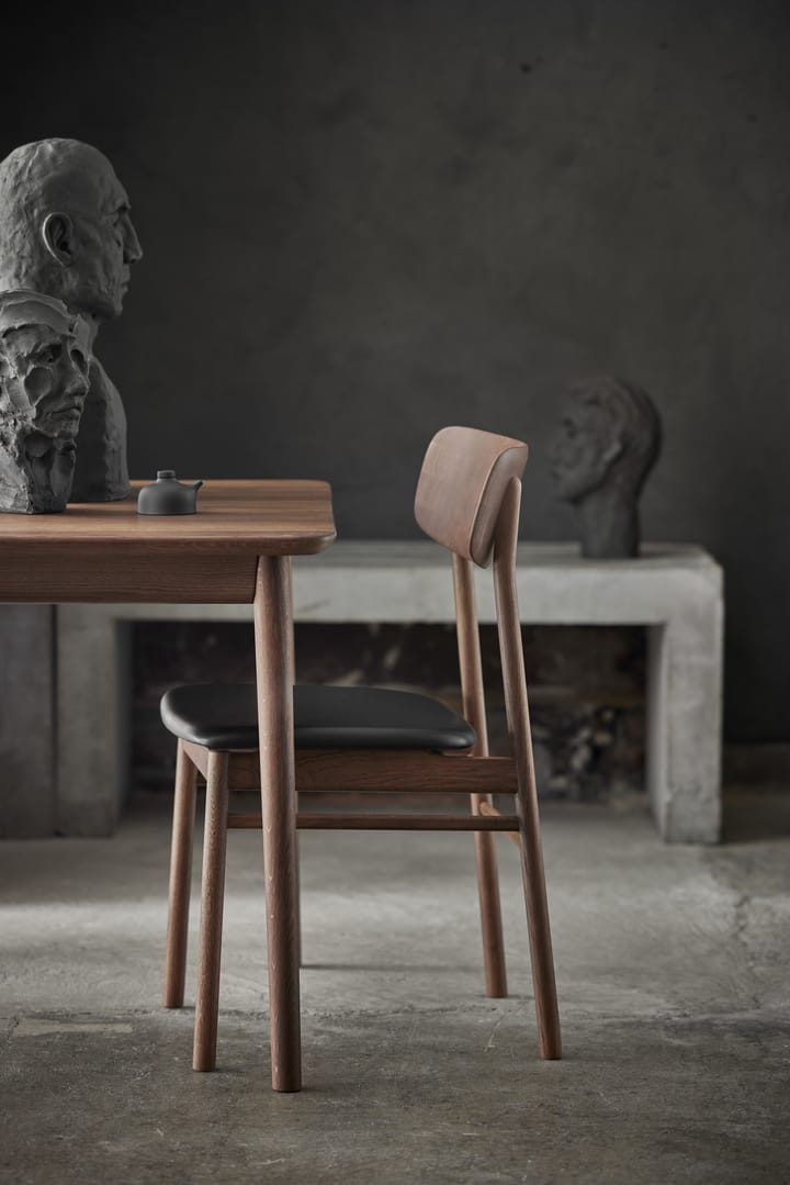 Prima Vista stoel eikenhout, Smoked oak-black leather Stolab