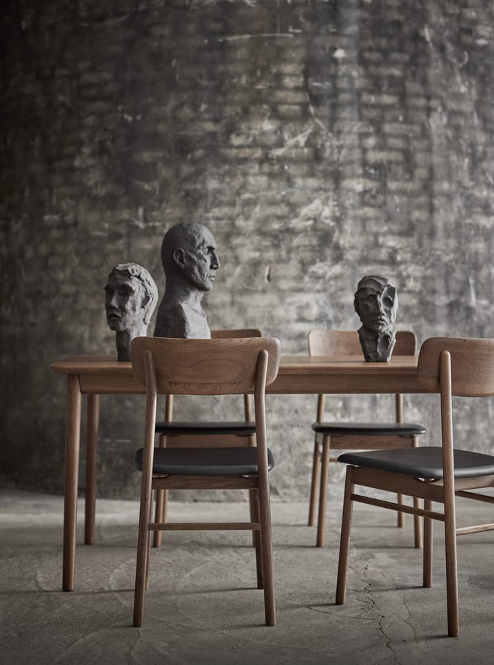 Prima Vista stoel eikenhout, Smoked oak-black leather Stolab