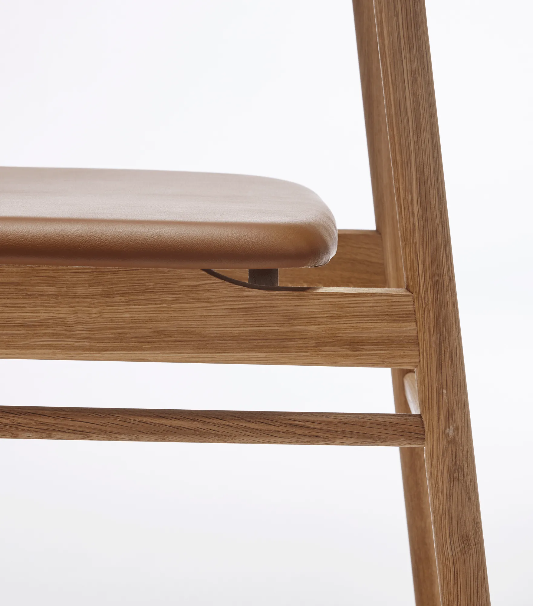 Prima Vista stoel geolied eikenhout, Leer Elmosoft 43807 cognac Stolab