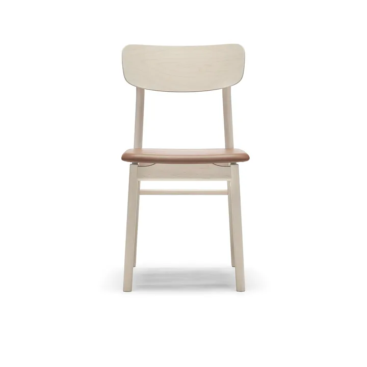 Prima Vista stoel - Leer Elmosoft 43807 cognac-berkenhout lichte matte lak - Stolab