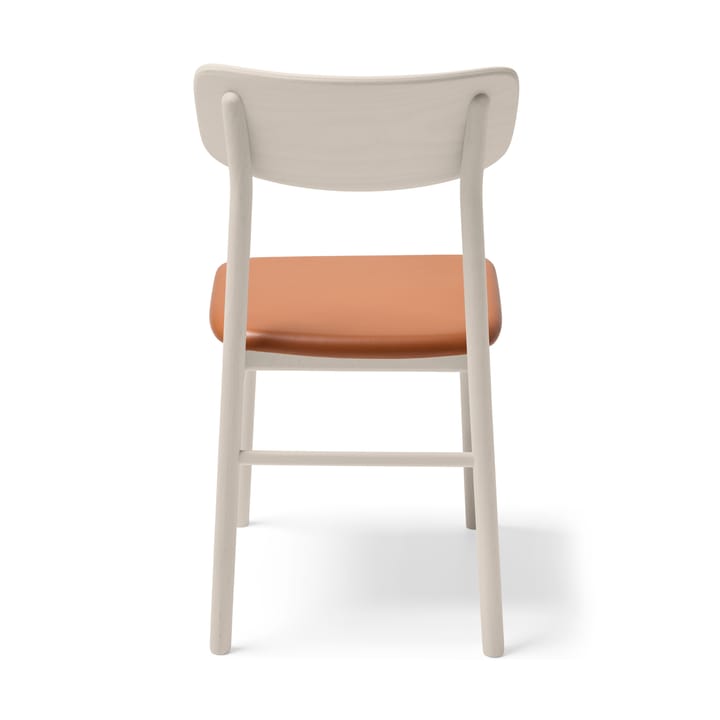 Prima Vista stoel witgeolied berkenhout, Leer elmotique 43807 cognac Stolab
