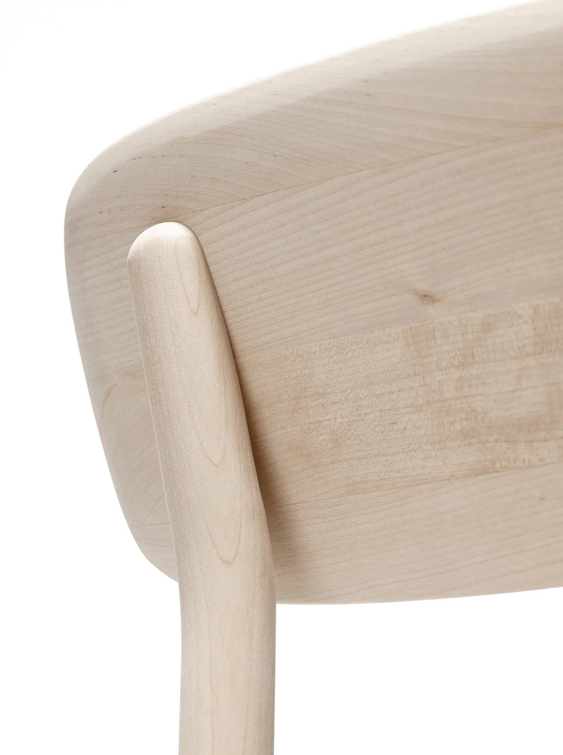 Prima Vista stoel witgeolied berkenhout, Stof hallingdal 65-130 grijs Stolab