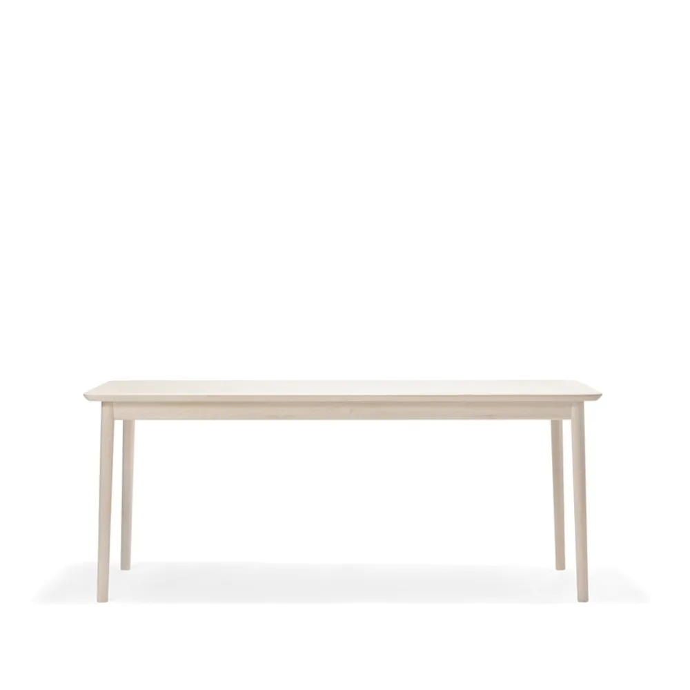 Prima Vista tafel, berkenhout lichte matte lak, 120cm, 1 inlegblad Stolab