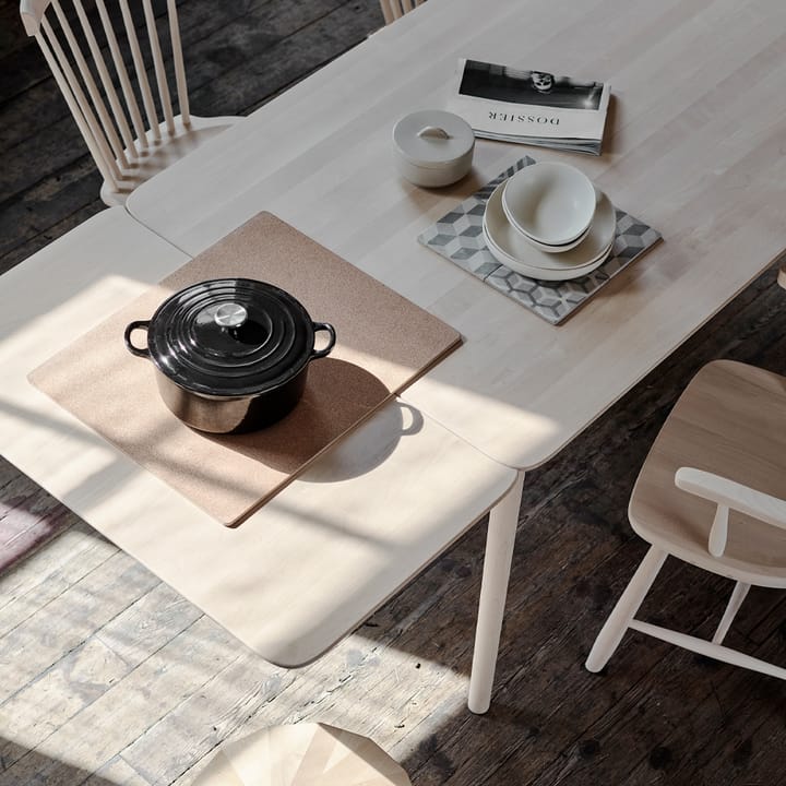 Prima Vista tafel, berkenhout lichte matte lak-180cm-1 inlegblad Stolab
