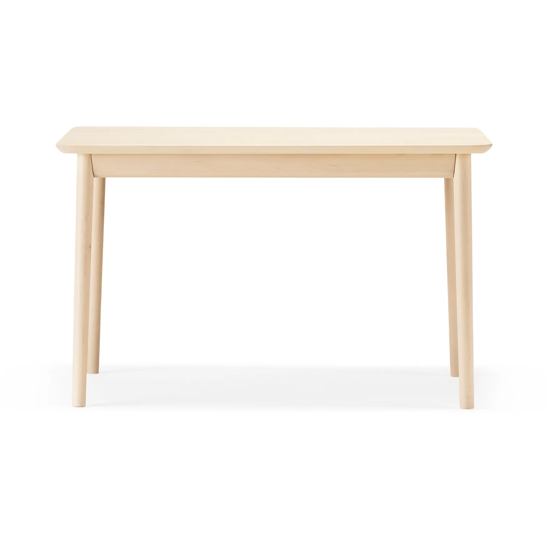 Prima Vista tafel, berkenhout naturel olie, 120cm, 1 inlegblad Stolab