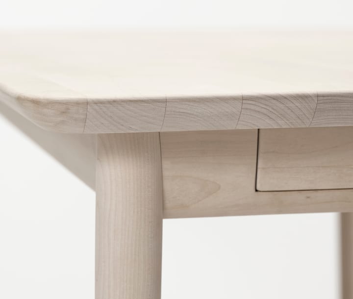 Prima Vista tafel, Berkenhout witte olie 120x90 cm witte olie + 1 inlegblad Stolab
