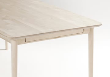 Prima Vista tafel - Berkenhout witte olie 120x90 cm witte olie + 1 inlegblad - Stolab